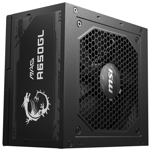 Bloc d'alimentation modulaire ATX de 650 W Mag 80 Plus A650GL de MSI