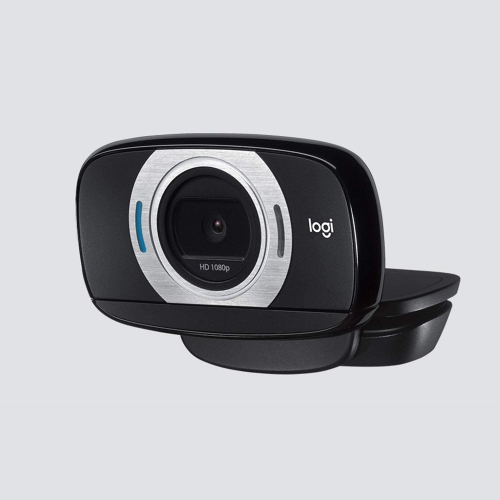 Refurbished Logitech HD Laptop Webcam C615 with Fold-and-Go Design, 360-Degree Swivel, 1080p Camera