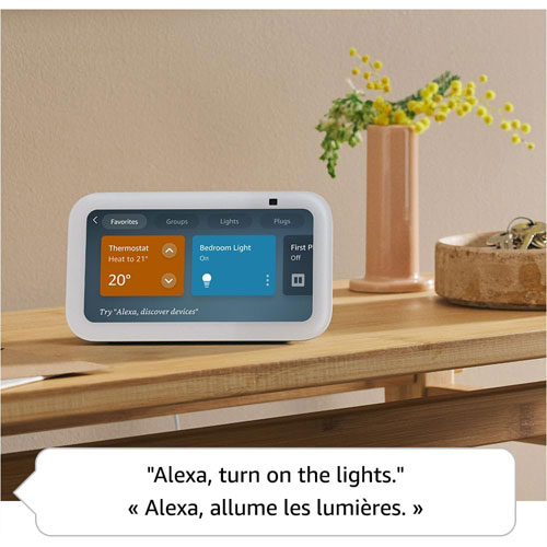 Écran intelligent Echo Show 5 d'Amazon avec Alexa - Bleu nuage