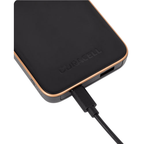 Chargeur portable USB-A/USB-C de 10 000 Charge 10 de Duracell - Noir