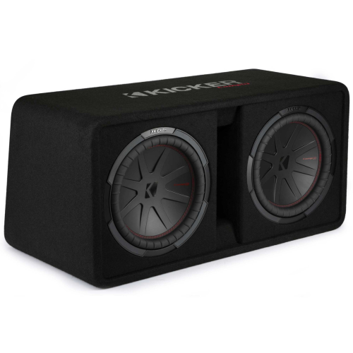Kicker 48DCWR122 CompR 12"(30cm) dual subwoofers in vented encl, 2ohm, RoHS Compliant