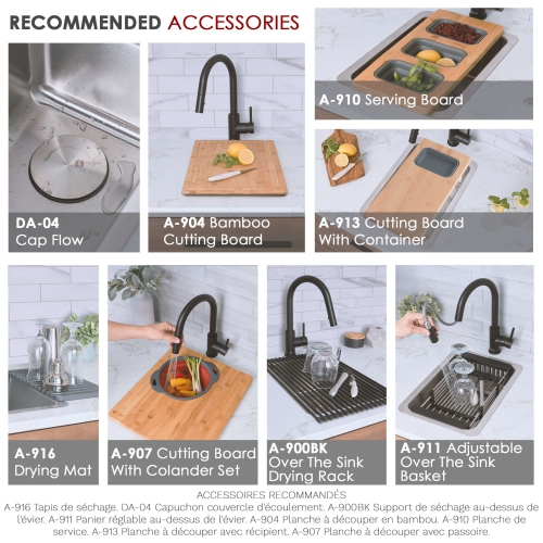 STYLISH Dual-Mount 12 ½" Stainless Steel Single Bowl Kitchen Sink S-409T