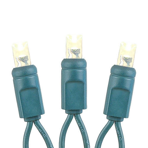 Novelty Lights 20 Light Battery Operated LED Christmas Mini Light Set, Green Wire, 8' Long