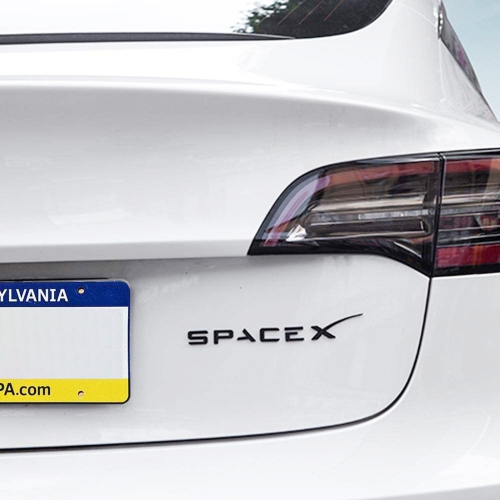 BATTPIT Tesla Model 3 Model Y Model X Model S 3D Black Tesla Emblem Stickers Decal Ornament ㅣSpace X