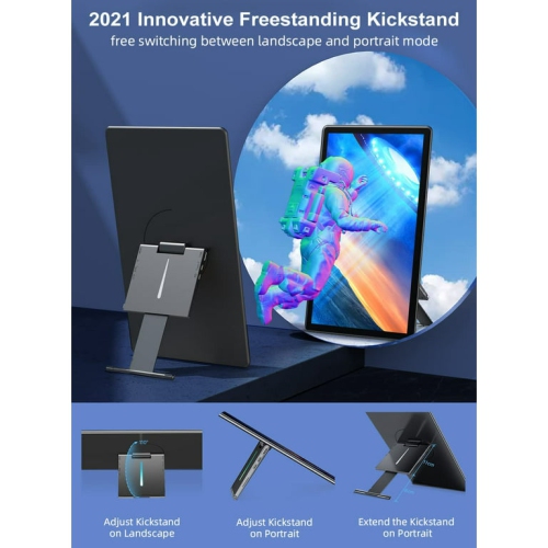 UPERFECT Portable Monitor Touch screen W/ Kickstand, 15.6" FHD 1080P IPS HDR TouchScreen Monitor for Laptop