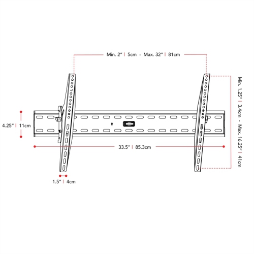 Sonax 32" - 65" Tilting Flat-Panel TV Wall Mount(E-5155-MP)