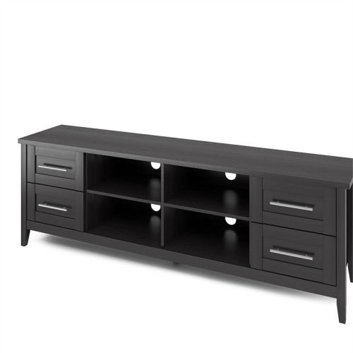 CorLiving Jackson 80" TV Stand-Black Wood Grain