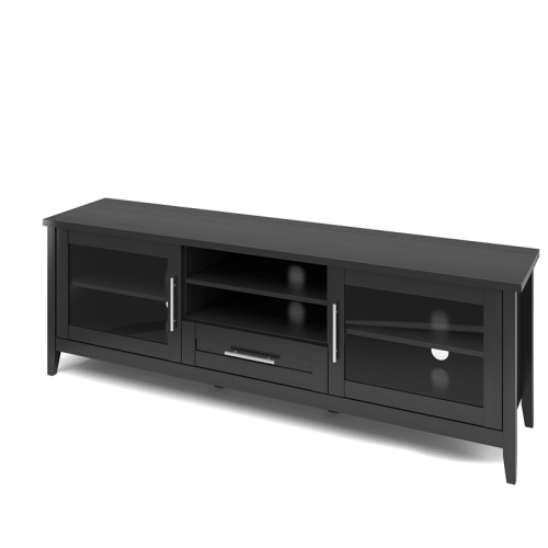 CorLiving Jackson 80" TV Stand-Black Wood Grain