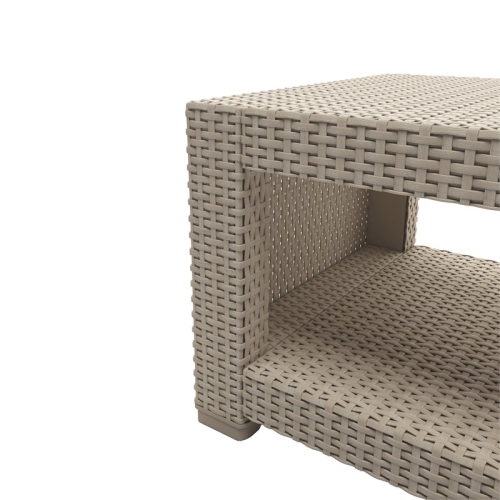 Ensemble de patio de 2 pièces en osier Adelaide - Beige