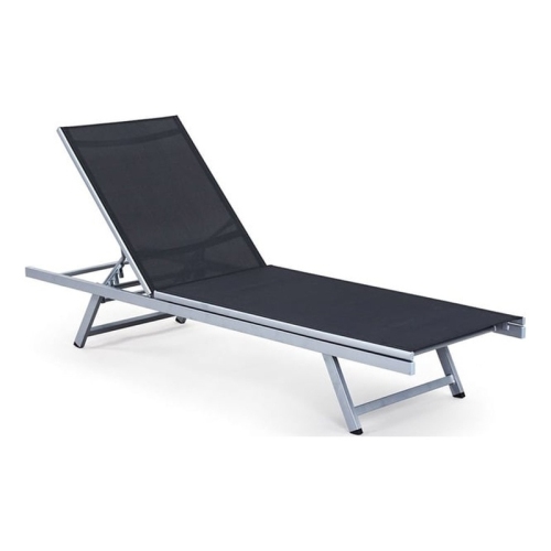Gallant Contemporary Chaise Lounge-Black/Silver