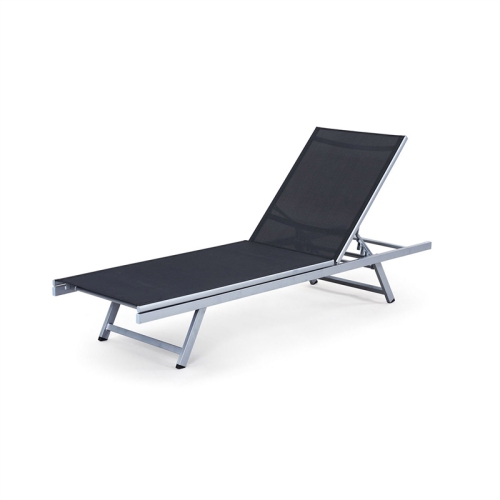 Gallant Contemporary Chaise Lounge-Black/Silver