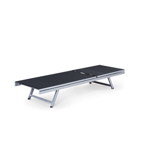 Gallant Contemporary Chaise Lounge-Black/Silver