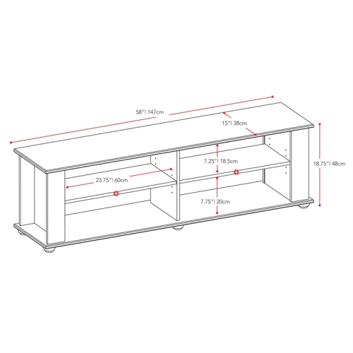 Sonax Component/TV Stand for TVs UpTo 68"(FS-3580)