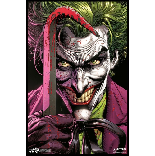 Bedrock Collectibles DC Comics The Three Jokers - 3D Lenticular Art Print, 29.5 x 39.5 cm, Framed