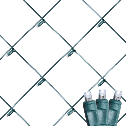 Novelty Lights 4x6 Net Lights, 100 LEDs with 4 Inch Spacing, 5mm Wide Angle Bulbs, Connectable End To End, Outdoor Weather Resistant Tree and Bush