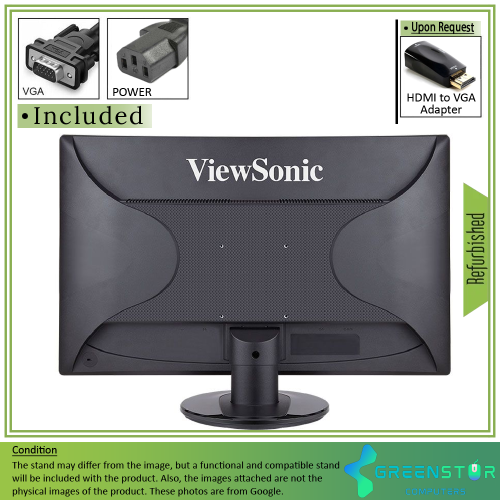 Remis à neuf - ViewSonic VA2246 M-LED écran panoramique DEL HD intégrale 1920 x 1080 de 22 po à rétroéclairage DEL TN