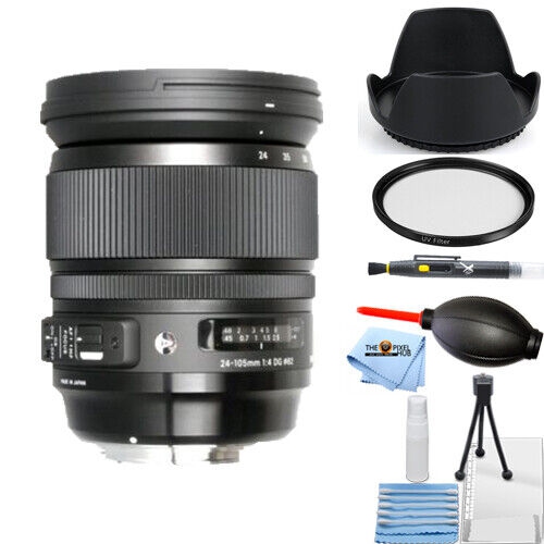 Sigma 24-105mm f/4 DG OS HSM Art Lens for Canon EF 635101 - 7PC Accessory  Bundle