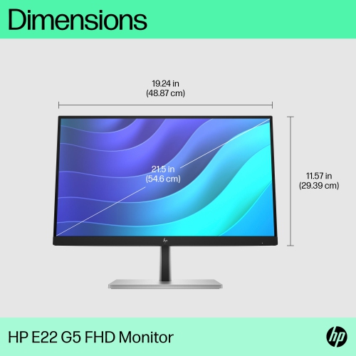 HP 21.5" FHD 75Hz 5ms GTG IPS LCD Monitor - Black, Silver