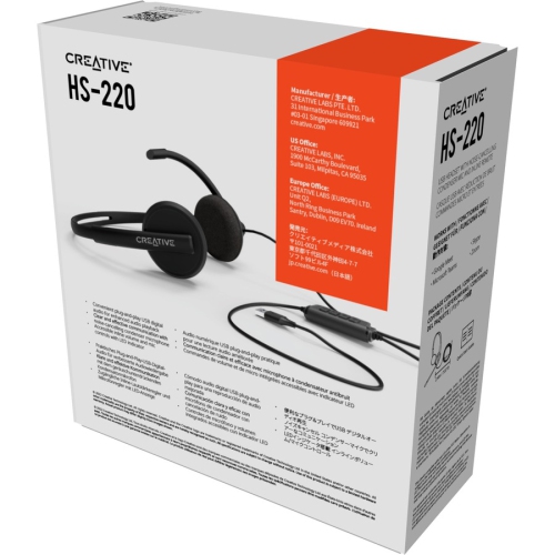 Creative Labs On-ear Passive Noise Cancelling Headsets with Mic