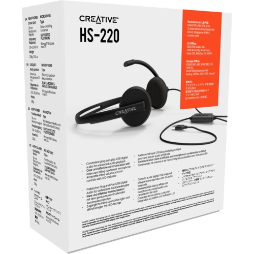 Creative Labs On-ear Passive Noise Cancelling Headsets with Mic