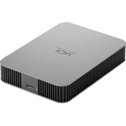 LaCie Mobile Drive Secure 4TB 3.5" USB 3.2 Gen 1 Portable External Hard Drive - Space Gray -