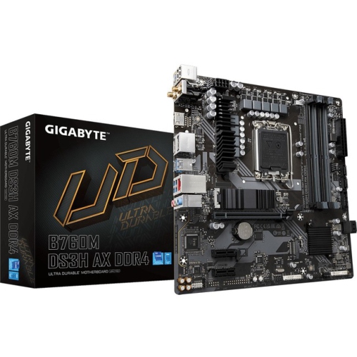 Gigabyte B760M DS3H AX DDR4 Ultra Durable B760M DS3H AX DDR4 Desktop Motherboard