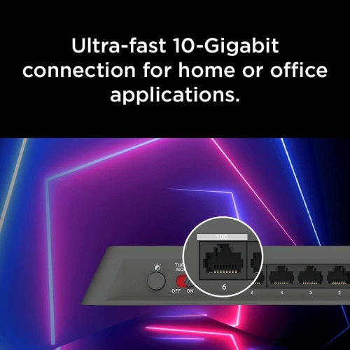 D-Link 6-Port Unmanaged Multi-Gigabit Gaming Switch- DMS-106XT