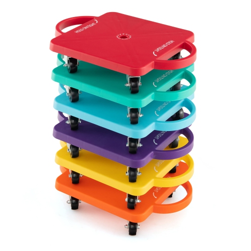 Gymax Children Balance Board Sitting Scooter Board 6-Pack PP Floor Scooter Board