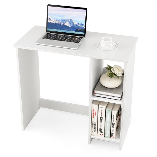 Gymax 31.5'' Small Computer Desk Home Office Study Writing Desk with 2 Compartments