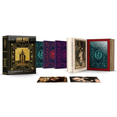 John Wick 1-3 Stash Book Collection [SteelBook] [4K Ultra HD Blu-ray/Blu-ray] [Only @ Best Buy]