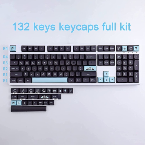 Gaming Keycaps,132 Keys PBT Keycaps Set Comet XDA Profile Dye Sublimation Customized Keycap ANSI Layout Keycaps Compatible with Cherry MX Switches