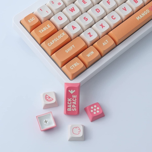 PBT Keycaps for Mechanical Keyboard 132 Keys XDA Profile Dye-Sublimation ASIN Layout Keycap Set for Cherry Gateron MX Switches