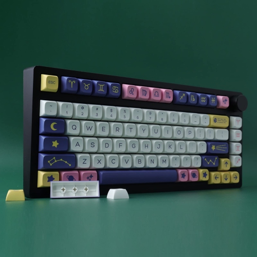 Keycaps,132 Keys PBT Keycaps Set Constellation XDA Profile Dye Sublimation Customized US Layout Keycaps for with Cherry MX Switches Mechanical