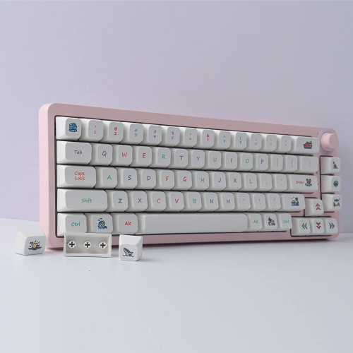 PBT Keycaps, 132 Keys Custom Keycaps Full Set, Dye Sublimation XDA Profile Keycaps US Layout Keycaps Compatible with Cherry Gateron MX Switches