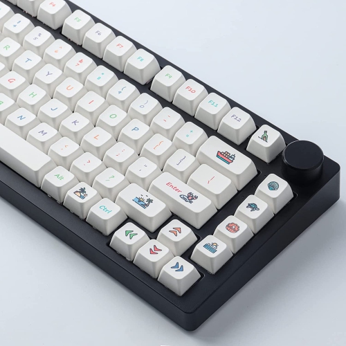 PBT Keycaps, 132 Keys Custom Keycaps Full Set, Dye Sublimation XDA Profile Keycaps US Layout Keycaps Compatible with Cherry Gateron MX Switches