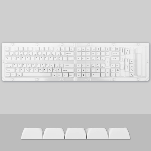 GTSP 135-Key Japanese White keycaps 65 Percent XDA keycap Set for 60 Percent tkl Keyboard for Cherry Mx Gateron Kailh Switch 87/68/64/104 Mechanical