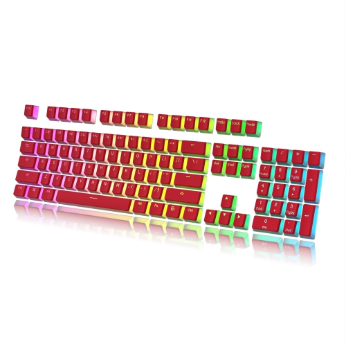HK Gaming 108 Double Shot PBT Pudding Keycaps Ansi/ISO - OEM Profile Pudding Keyset 60% / 87 TKL / 104/108 MX Switches Backlit