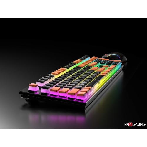 Pudding Keycaps Set | Doubleshot PBT Keycap Set | Full 108 OEM Profile Key Set | ANSI US-Layout | for Mechanical Keyboard | Compatible with Cherry