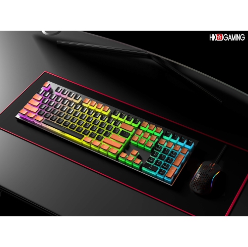 Pudding Keycaps Set | Doubleshot PBT Keycap Set | Full 108 OEM Profile Key Set | ANSI US-Layout | for Mechanical Keyboard | Compatible with Cherry