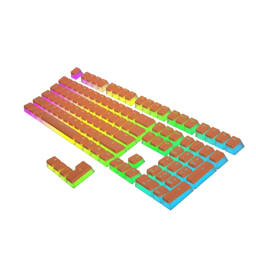 Pudding Keycaps Set | Doubleshot PBT Keycap Set | Full 108 OEM Profile Key Set | ANSI US-Layout | for Mechanical Keyboard | Compatible with Cherry