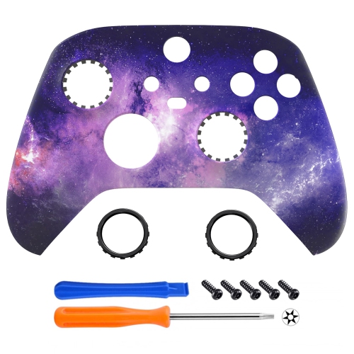 Nebula Galaxy ASR version boîtier avant + anneaux d'appoint pour manette Xbox Series X/S, façade douce personnalisée pour manette Xbox Core modèle