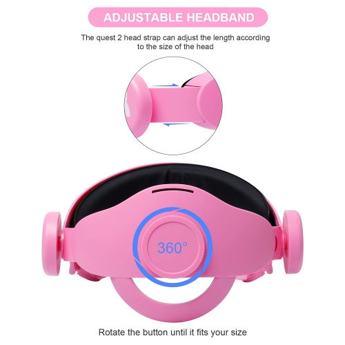 Upgrade Head Strap for Oculus Quest 2, Adjustable Forehead Strap with Silicone Touch Controller Grip Cover,VR Face Cover and VR Shell Front Face