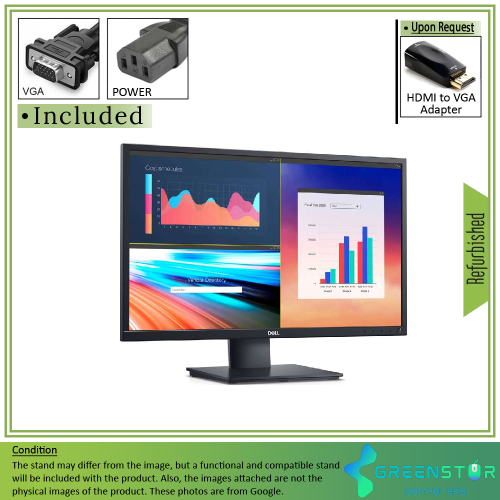 Refurbished(Good) - Dell E-Series E2020H 20" Widescreen 1600x900 HD+ LED Blacklight LCD TN Monitor