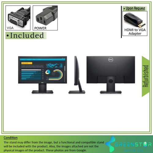 Refurbished(Good) - Dell E-Series E2020H 20" Widescreen 1600x900 HD+ LED Blacklight LCD TN Monitor
