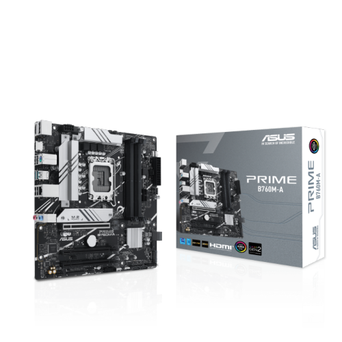 ASUS Prime B760M-A Micro ATX Motherboard – Intel B760, DDR4 Support