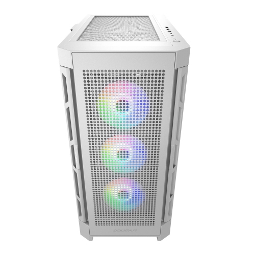Cougar Duoface Pro RGB Mid Tower ATX Computer Case, Tempered Glass Side Panel, 4x 120mm ARGB Fans Pre-Installed, White