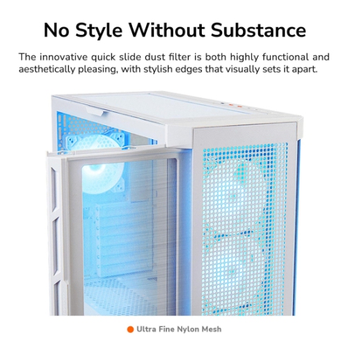 Cougar Duoface Pro RGB Mid Tower ATX Computer Case, Tempered Glass Side Panel, 4x 120mm ARGB Fans Pre-Installed, White