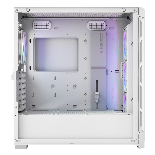 Cougar Duoface Pro RGB Mid Tower ATX Computer Case, Tempered Glass Side Panel, 4x 120mm ARGB Fans Pre-Installed, White