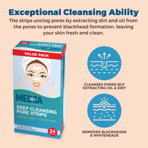 MEDca Deep Cleansing Nose Pore Strips, 24 Count
