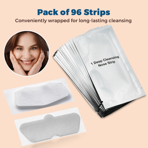 MEDca Deep Cleansing Blackhead Pore Strips - Pack of 96 Peel - Off Blackhead Remover and Pore Unclogging Strips for Nose and Face, Chin, Forehead &